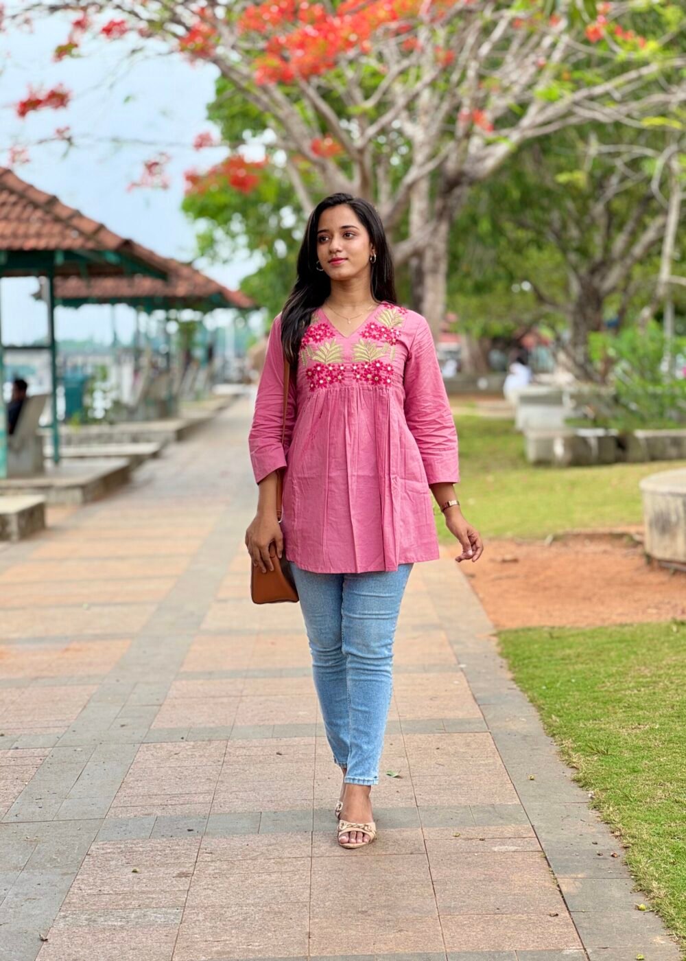 blush peplum short top