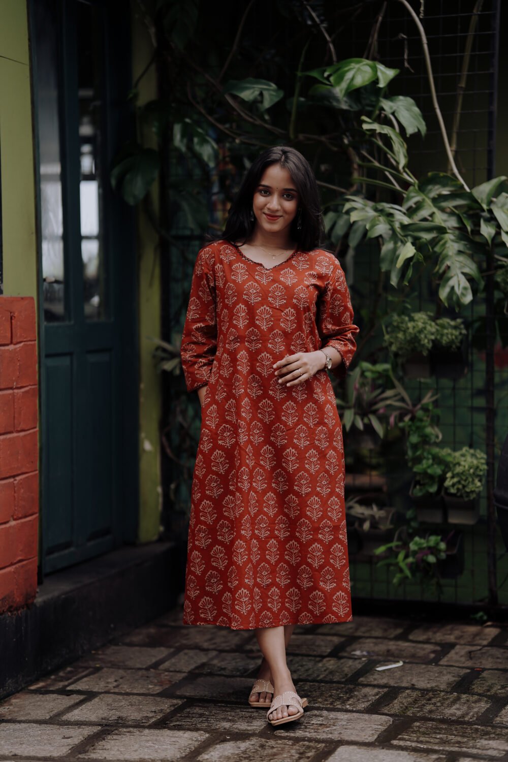 rust kurtha top