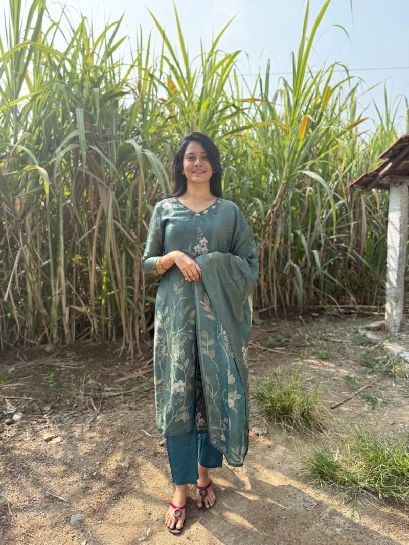 red a line kalamkari kurtha top