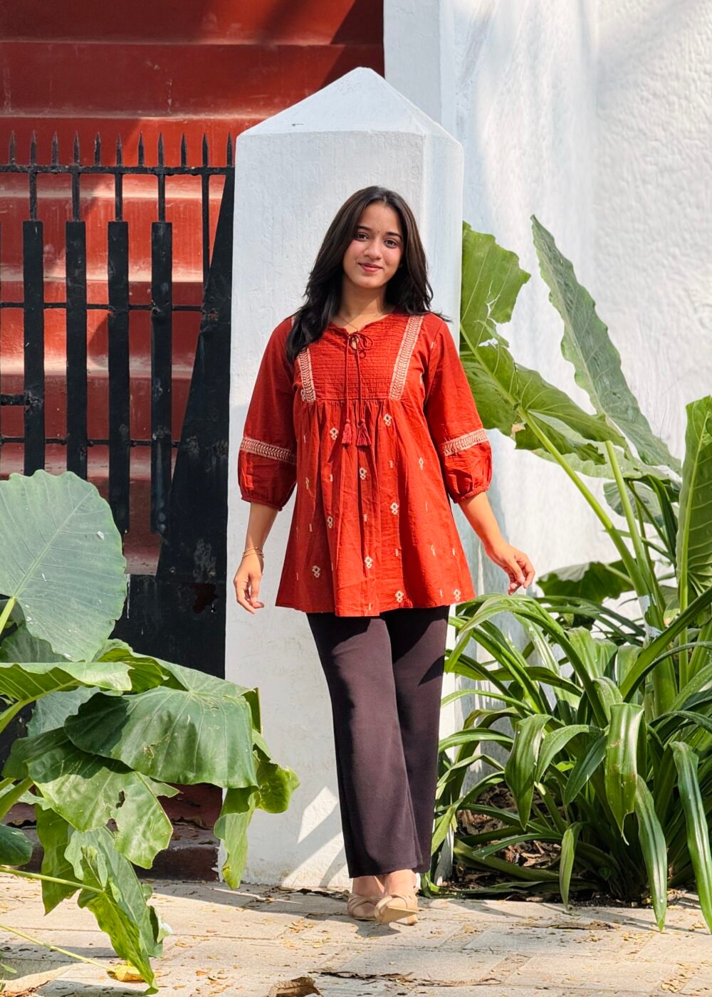 brick tunic top