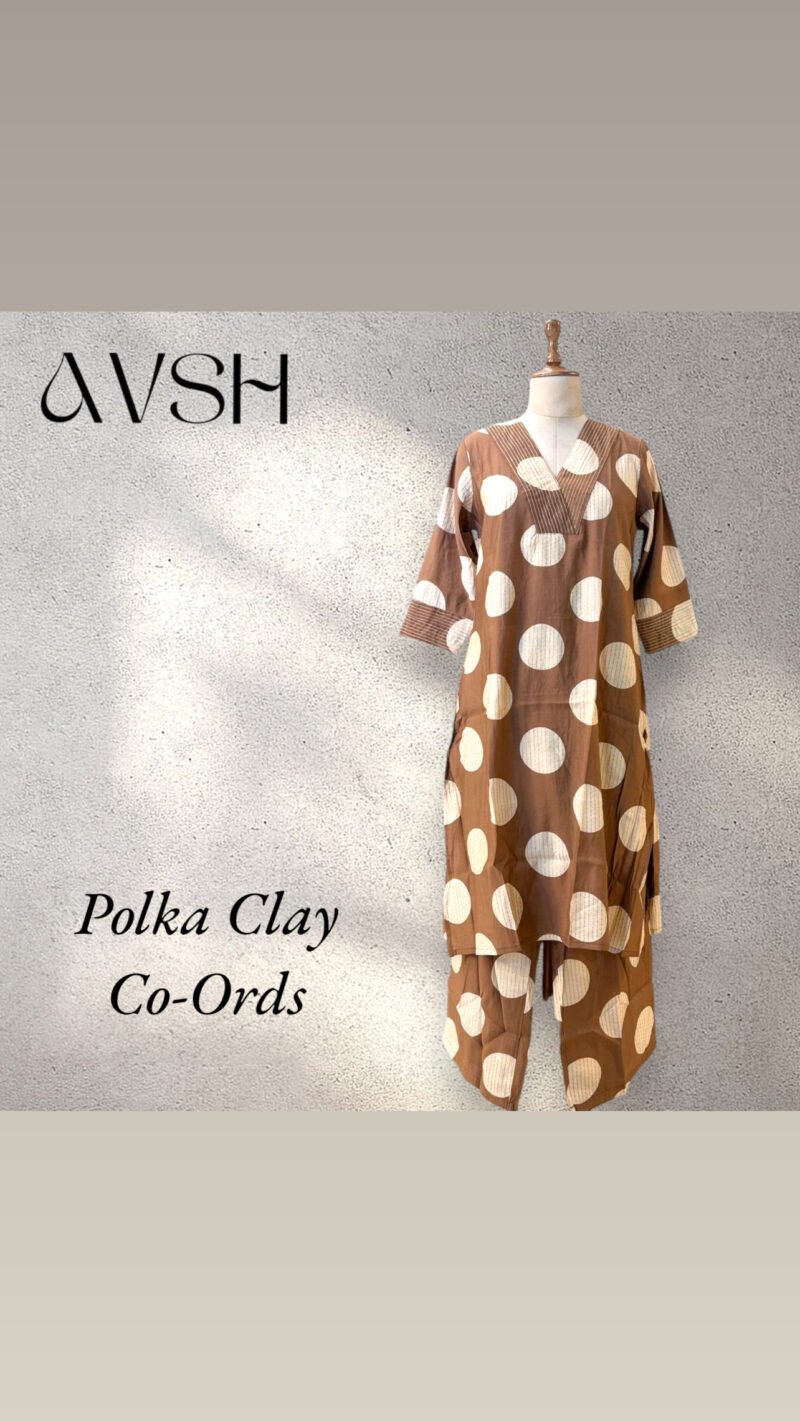 polka clay co ords
