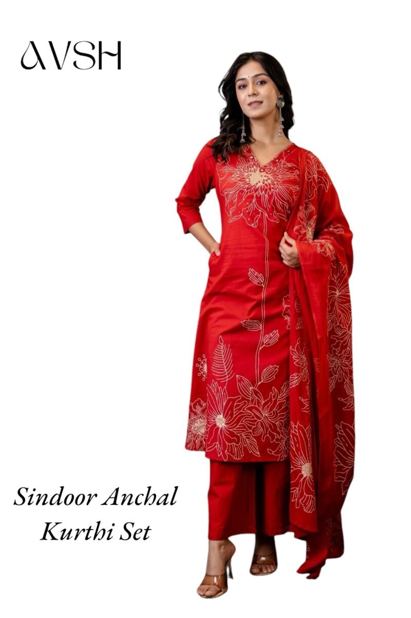 sindoor anchal kurtha set